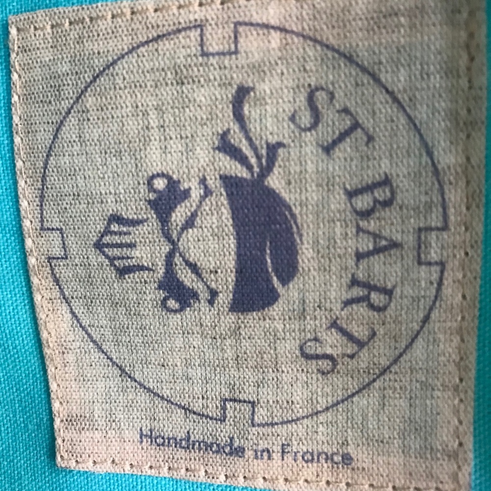 NWOT St Barts Burlap & Leather Beach Bag - Picture 6 of 7